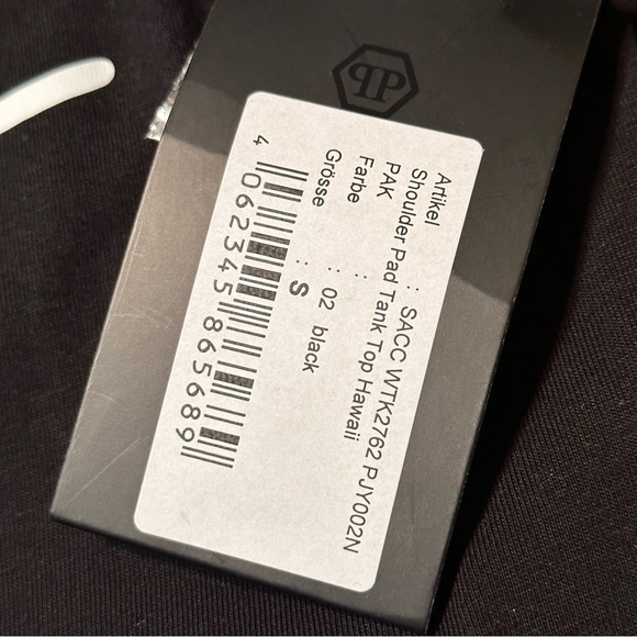 NWT Philipp Plein Aloha Hawaiian Logo Print Embellished Tank Top Size Small - Picture 9 of 9